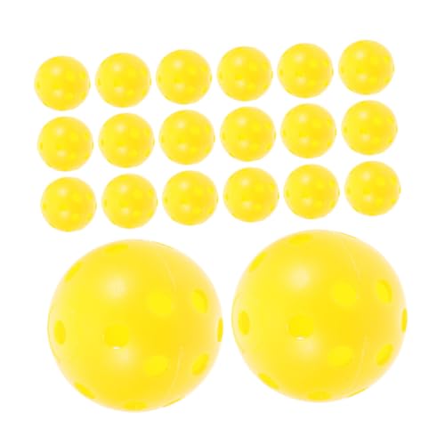 Yardwe 6 Piezas Pelota De Golf Esteras De Práctica De Golf Bolas De Entrenamiento De Golf Huecas De Golf De Neón De Golf Amarillas Cubo De Golf Juegos Yellow El Plastico