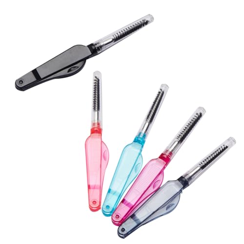 SOESFOUFU Professional Eyebrow Makeup Brush Set 10pcs Lash and Brow Comb Folding Travel Size for Routine