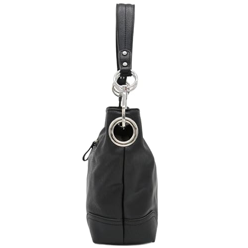 Image of Hobo Shoulder Bag with Big Snap Hook Hardware
