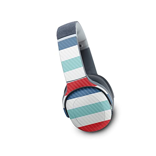 Image of MightySkins Carbon Fiber Skin Compatible with Skullcandy Crusher Evo Wireless - Sailor Stripes | Protective, Durable Textured Carbon Fiber Finish | Easy to Apply | Made in The USA