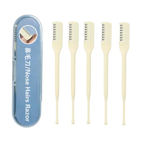 Cortapelos de nariz manual - Cortapelos manual | Afeitadora limpiadora de oídos portátil de doble cara para hombres, cortadora de pelo Manual, productos para el cuidado del cabello, 5 uds.