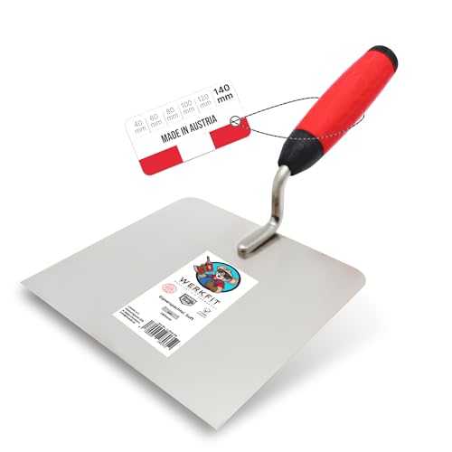 WERKFIT Profi Gipserkelle aus Edelstahl 140mm - Gipserspachtel...