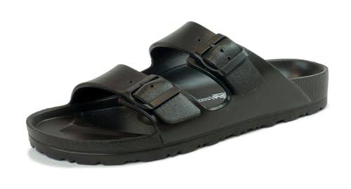 Natural World Eco - Sandalias Bio EVA - para Mujeres y Hombres a la Moda - Color Negro - 7051 (Negro, Sistema tallas calzado EU, Adulto, Números, mediano, 38)