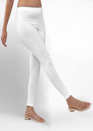 Image of TRENDMALLS Women's Super Combed Cotton Elastane Stretch Ankle Length Leggings with Ultrasoft Waistband