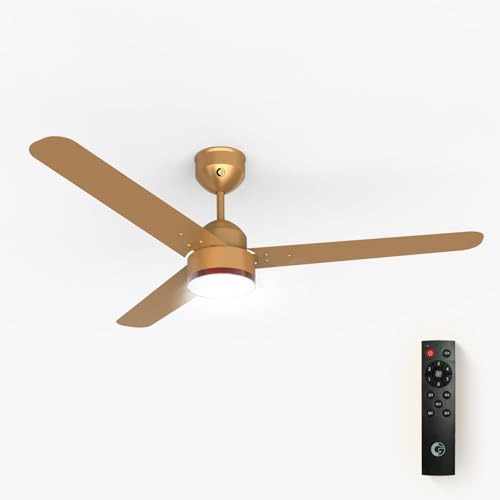 Image of CG AeroSwift Prime Ceiling Fan (1200mm) | High speed BLDC Motor | 5 star rated | LED Downlight | Saves upto 60% Electricity bill | 3+2 Year Warranty |Superior Air Delivery | Metallic Gold