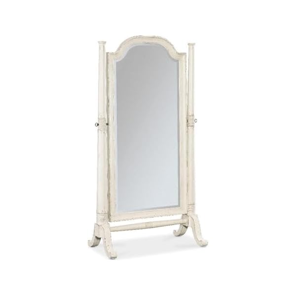 Hooker furniture americana wood framed floor mirror in white  urban country home decor