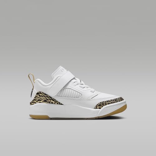 Jordan Spizike Low Little Kids' Shoes (HJ9055-100, White/Metallic Gold/Sail/Black) Size 123