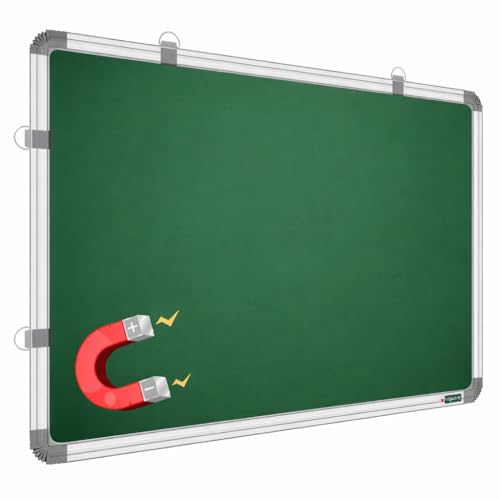 Image of YAJNAS 2x1.5 Feet Ceramic Steel (Magnetic) Green Chalkboard for Kids, Home & Kitchen with Heavy-Duty Aluminium Frame | Scratch-Proof & Corrosion-Proof Surface (Honeycomb Lightweight Core)