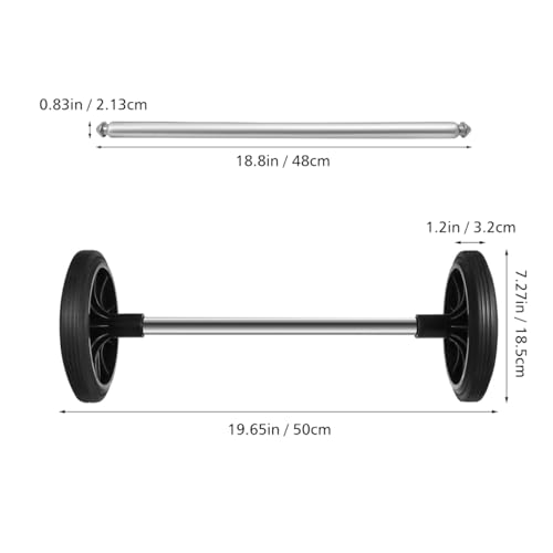 Image of Garbage can Wheels Replacement Small Rubber Wheels with 19.49In Hollow Shaft for Easy Trash can Mobility Quiet Operation for Home Office
