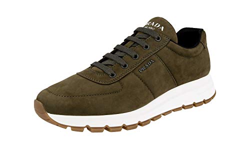 Prada Men's 4E3476 O0Z F0334 Green Leather Sneaker US 10.5 / EU 9.5 (43,5)