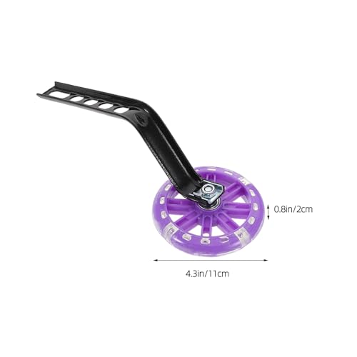 Ruedas de Entrenamiento para Bicicleta con Ruedas Auxiliares Destellantes, Soporte Estabilizador Resistente con Soportes de Acero Púrpura, Reducción de Ruido para Seguridad y Equilibrio de Bicicleta miniatura 2