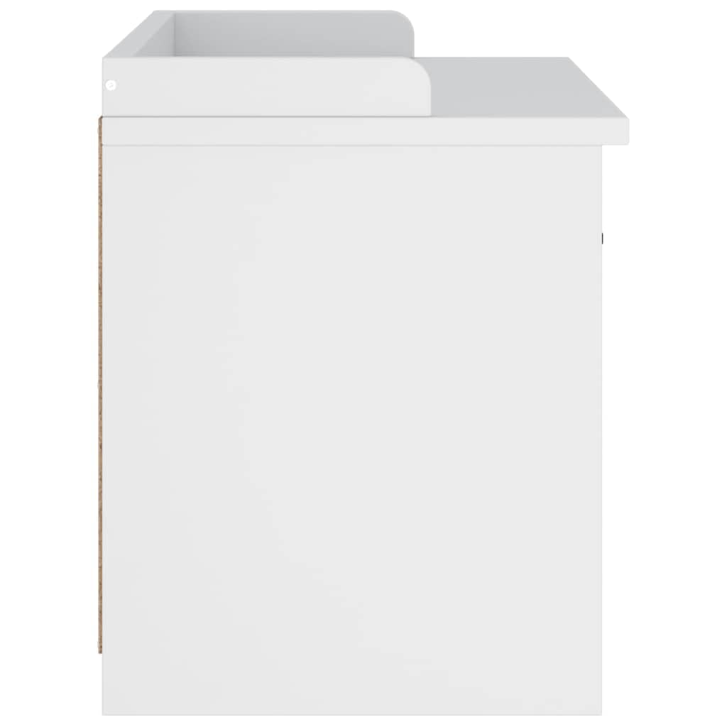 Ławka do korytarza Sandnes biała sosna 87 x 40 x 50 cm
