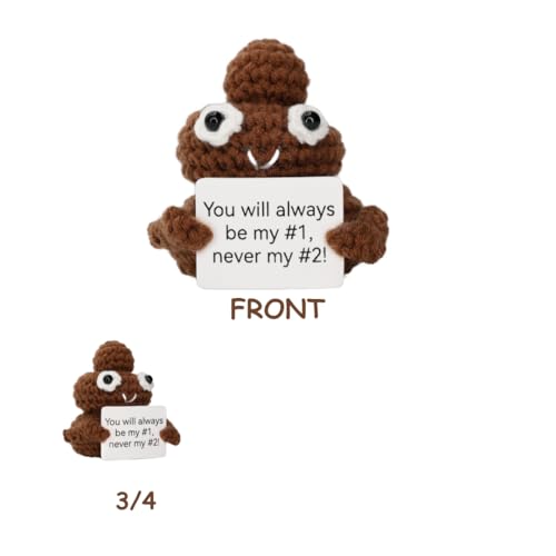 Image of Number One Poo, Emotional Support Gift for Your #1 Boyfriend and Girlfriend. Funny Gag Gift Positive Crochet.
