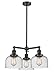 Innovations 207-BK-G74-LED 3 Light Vintage Dimmable LED Chandelier, Matte Black
