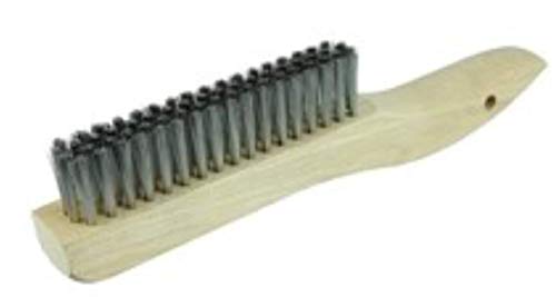 Image of Weiler 44240 Plater's Brush, Stainless Fill, 4 X 18 Rows, Shoe Handle, Made in the USA (Pack of 12)