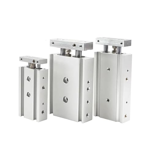 Vérin pneumatique TR32 à double tige robuste et magnétique pour guidage linéaire - 2