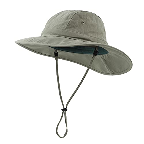 Image of Home Prefer Summer UPF 50+ Men's Bucket Sun Hat Wide Brim Fishing Hat Safari Hat