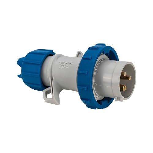 FANTON Spina CEE IP67, 16A 2P+T, Cablaggio a Vite
