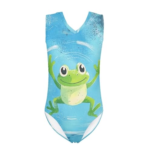 Image of Girls Fashion Print One Piece Swimsuit Bathing Suit Gymnastic Leotard for Kids, 5-14 Years