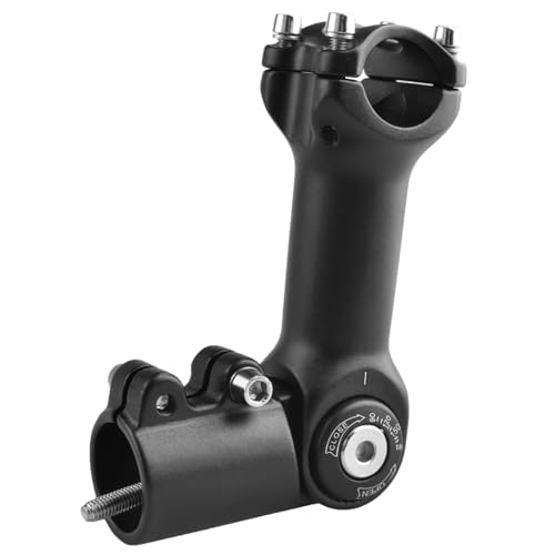 TRIWONDER Potencia de Bicicleta Ajustable 0 90° 25,4/31,8 x 60/80/93/100mm Vástago de Manillar Elevador para Bicicleta Carretera Bici Montaña BMX, MTB (25,4 x 100 mm)