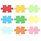PATIKIL 5x6 Ausschnitte aus Papier, 180 Stück Puzzleteile in verschiedenen Farben für Pinnwandkunst, Büro, Klassenzimmer, Party, Frühlings-DIY-Bastelarbeiten, Karten-Dekoration, bunt