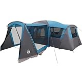 vidaXL Familienzelt mit Dach Blau und Grau 745 x 700 x 217 cm,