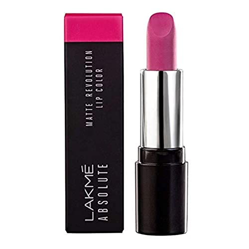 Image of Lakme Absolute Matte Revolution Lip Color, 201 Insane Pink, 3.5 g