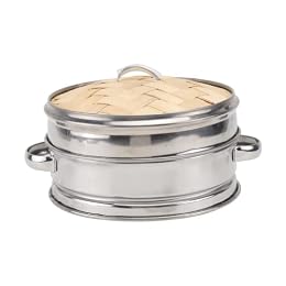 SHOWERORO 1 Set Steamer Steaming Basket Steam Pot Steam Baskets Dim Sum Basket Stainless Steel Food Cooking Boiler Asian Steam Basket Vegetable Steaming Holder Pressure Tank Bamboo