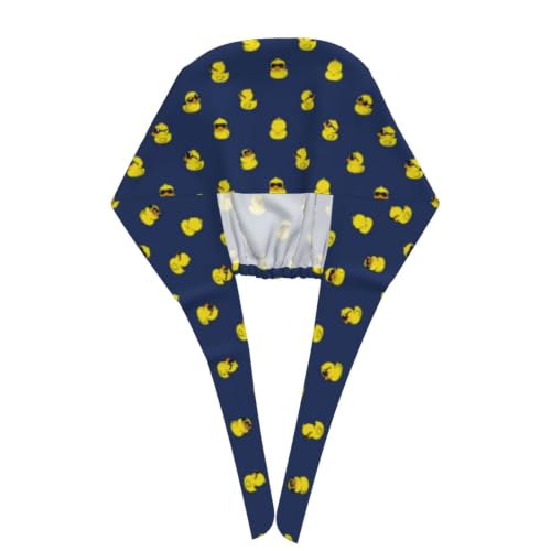 Image of Surgical Caps Men Women, Scrub Cap with Sweatband Adjustable | Tie Back Nurse Cap, Nursing Breathable Working Hat, Scrub Cap, Medical Hats
