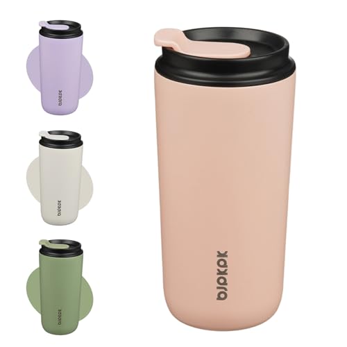 Image of BJPKPK 16oz Insulated Travel Coffee Mug, Stainless Steel Tumbler