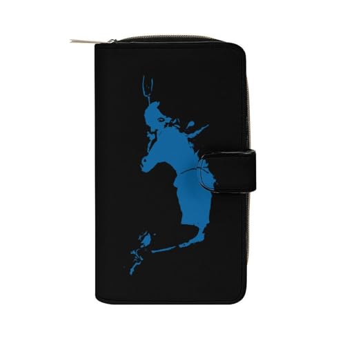 Badminton Player Long Wallet for Women Men Purses Coin Pouch Credit Card Holder Organizer