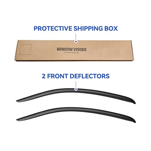 Image of Window Visors Rain Guards Shield for 2005-2009 Ford Mustang, Out-Channel Window Vent Wind Deflectors Visors Shades for 05-09 Ford Mustang