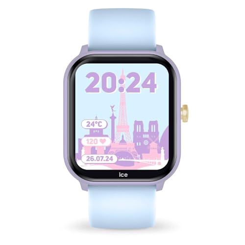 Ice-Watch - ICE smart junior 2.0 Purple Soft blue - Lilafarbene Connected Watch für Kinder mit blauem Silikonarmband - 022801 (1,75 inch)
