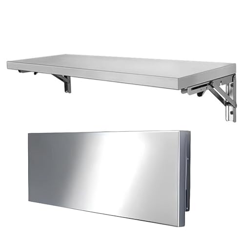 Table pliante murale en acier inoxydable pour optimiser le rangement des petits espaces
