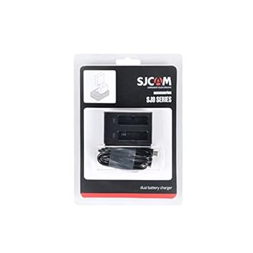 Yantralay SJCAM Accessories Dual Slot Battery Charger with Micro USB Cable Compatible with SJCAM SJ9 Pro/Strike