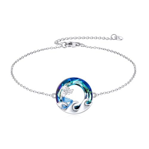 Bracelet tortue de mer en argent sterling et cristal TOUPOP pour femme