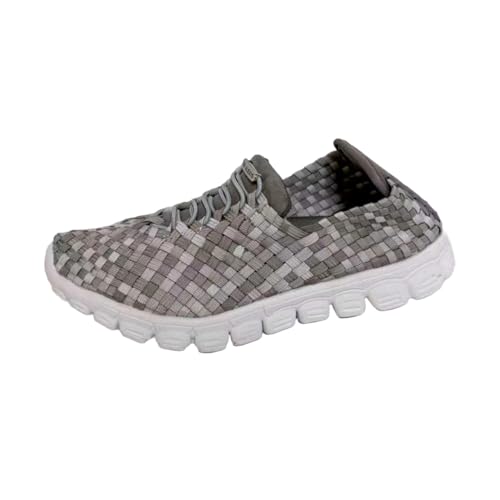 Image of Zee Alexis Women's Danielle Sneakers | Breathable Lightweight Flexible Casual Comfortable Slip-On No-Tie Elastic Laces Woven Shoes