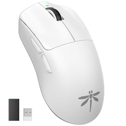 Image of VGN Dragonfly F1 Pro Max Wireless Gaming Mouse, 130h Playtime Long Endurance, 55g Lightweight, PAW3395 26K DPI Flagship Sensor, 4000Hz Polling Rate Supported, Low Latency Esports Peripherals, White
