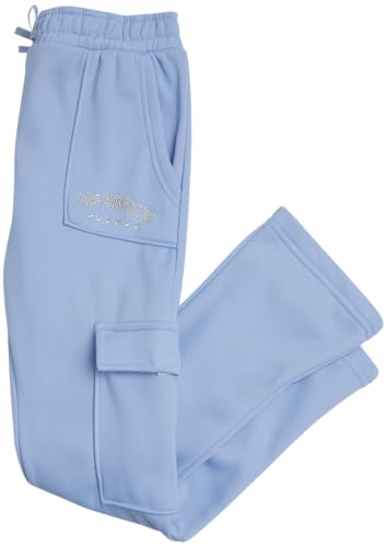 Real Love Girls Sweatpants - 2 Pack Lighweight Soft Fleece Cargo Pants & Jogger Sweatpants for Girls (Sizes 7-16)