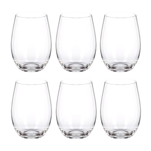 Jogo com 6 Copos de Vidro Balão 470ml Design Elegante e Resistente Ideal para Suco Água Refrigerante Drinks e Café Transparente para Cozinha Bar e Restaurante