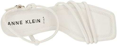 Anne Klein Women's Jules Heeled Sandal, White, 11 | Image 4