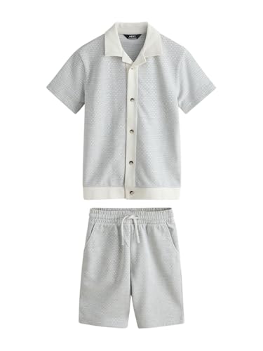 Ensemble short et chemise boutonnée NEXT garçon aux finitions soignées et lin mélangé