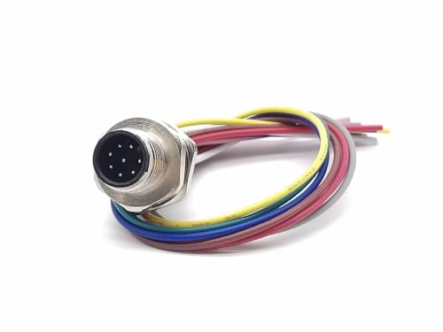 Conector M12 Macho 8 Pines A Coded 0.2M Solder Waterproof miniatura 2