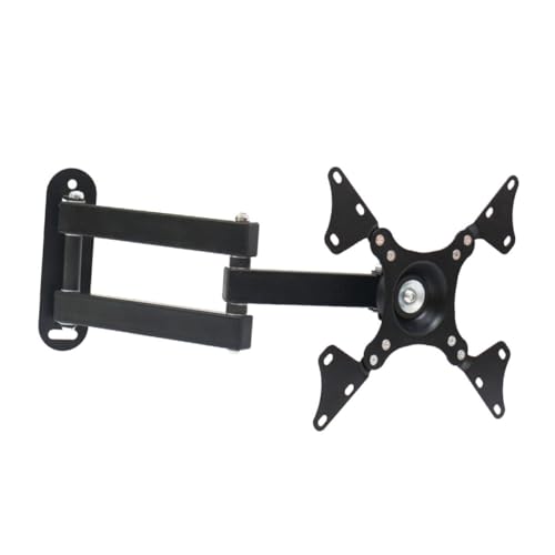 GARIOUANS Bastidor De Pantalla y Soporte De Montaje Pared para TV, Adultos, Diseño Extensible, Rotación De 360 Grados, Uso Sala y Oficina, Compatible Pantallas De 14 a 32 Pulgadas, Color Negro