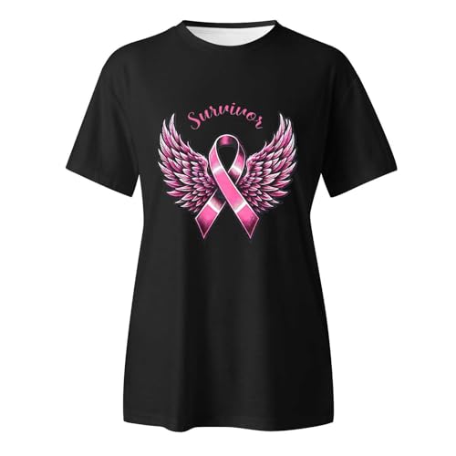 Breast Cancer Shirt Womens Shirts Pink Ribbon Inspirational Tee Breast Cancer Awareness Tops Survivor Gifts Tees - image 3