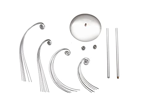 Creative Hobbies 36 Inch Tall Ornament Display Tree, Bright Silver Chrome Plated, Holds 24 Ornaments #TOP2