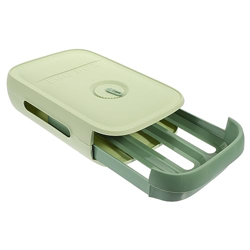 PHENOFICE Boîte De Stockage D'oeufs Œuf Fabricant D'oeufs Coquetier Diable Avec Couvercle Cuiseur à Oeufs Dash Plat Aux Oeufs Farcis Organisateur De Réfrigérateur D'oeufs Cuisinier Pp Green