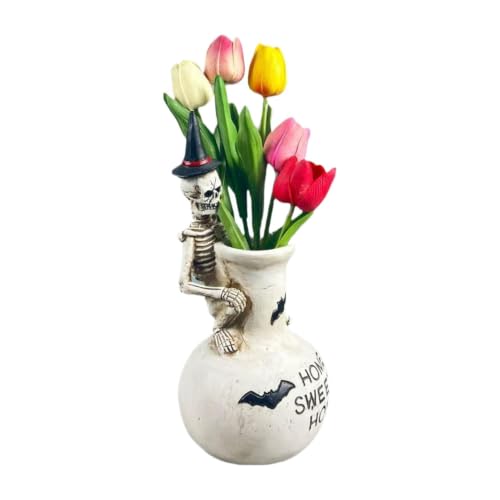 Jarrón interior con calavera de esqueleto para estética gótica 2