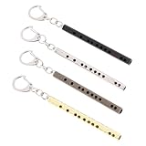 POHTYIT Ihr Instrument Taschenschlüssel Sie Schnalle Mini Flöte Modell heiß verkaufen DIY Mini Miniatur Musikinstrument Flöte