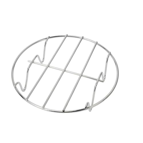 Rejilla de acero inoxidable de una sola capa para freidora de aire, soporte de vapor de 6/7/8/9/10 pulgadas para cocinar pescado y pollo, accesorio de freidora de aire para la cocina del hogar